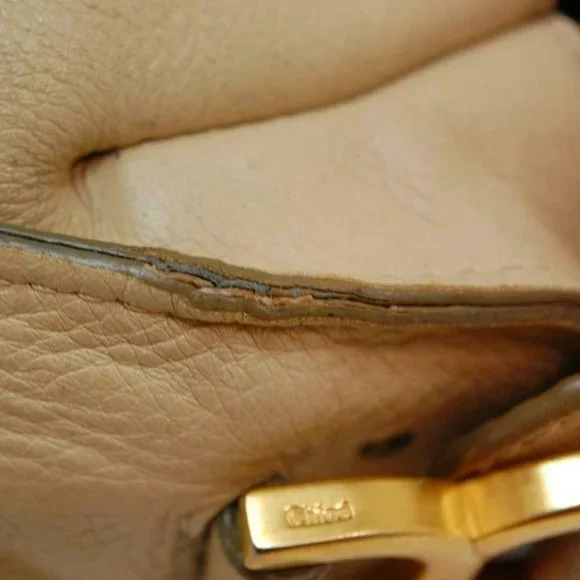 Auth Chloe Marcie Large Shoulder Bag Leather Ivory - Picture 7 of 15